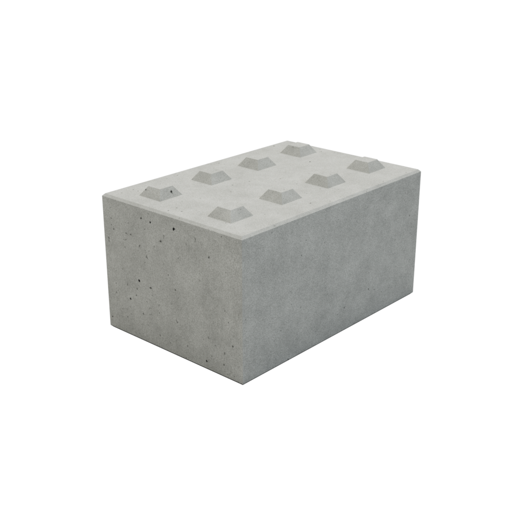 Betonový lego blok 80 cm x 120 cm x 60 cm