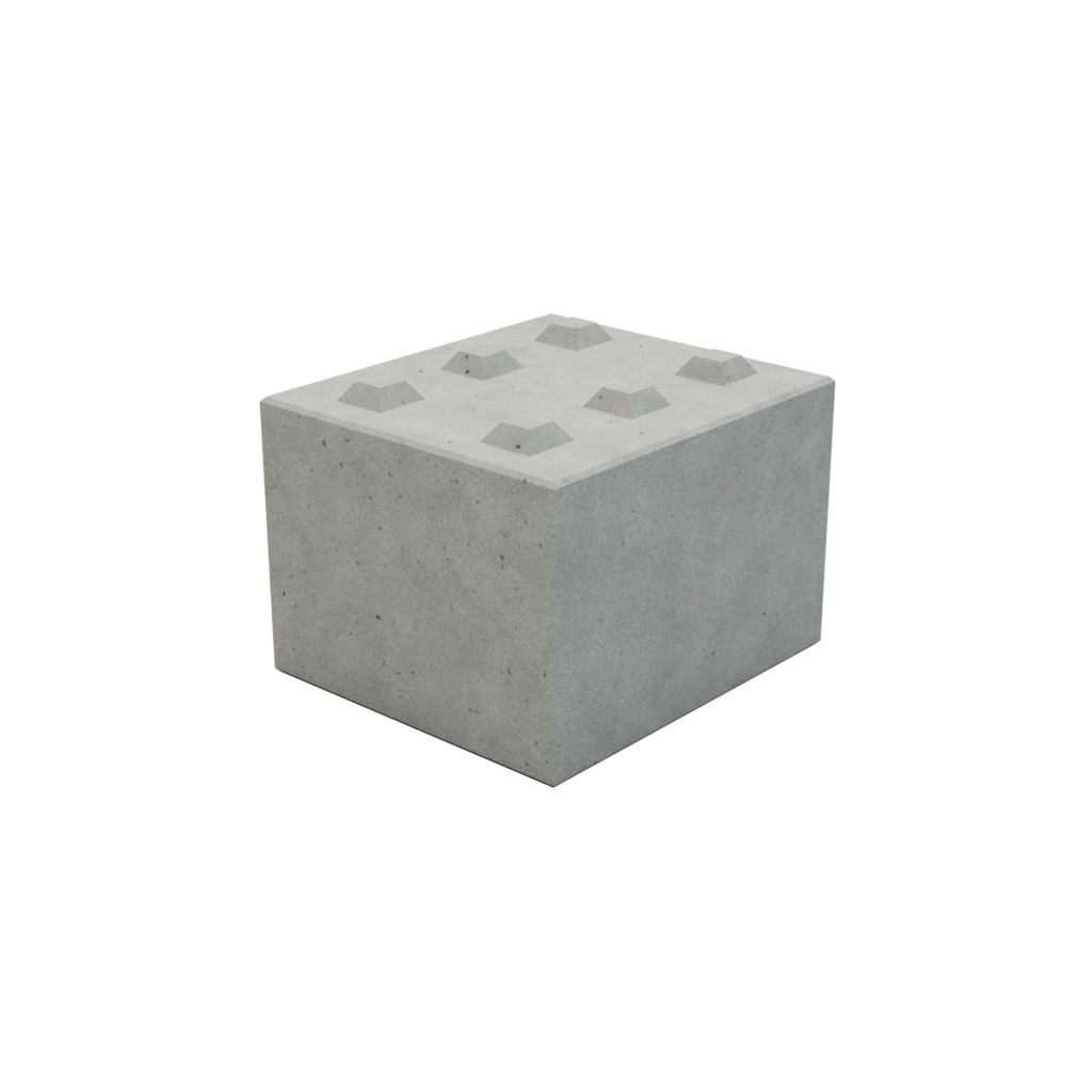 Betonový lego blok 80 cm x 90 cm x 60 cm